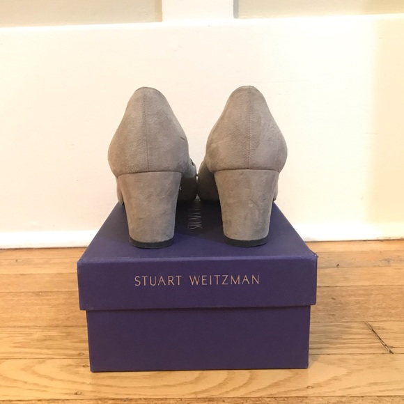 Stuart Weitzman Grey Suede Pumps - Picture 6 of 7